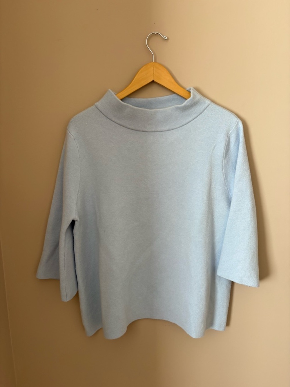 Fate Feeling Fine Light Blue Women's Mock Neck Sweater Size Medium - Picture 7 of 9
